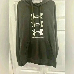 Under Armour Rival fleece Multilogo Hoodie. Army green in Perfect condition